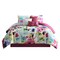 Saltoro Sherpi 7 Piece King Comforter Set with Bright Floral Print, Multicolor-